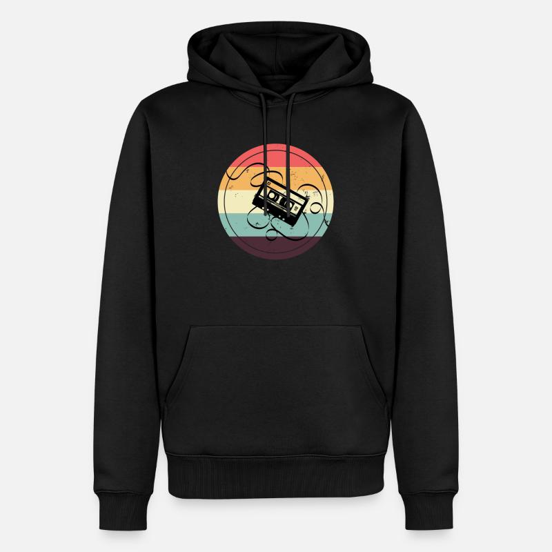 Crayon cassette - Sweat à capuche Premium bio Homme - noir