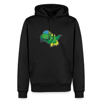 Funny Diving Scuba Diving Dinosaur Diver - Sweat à capuche Premium bio Homme - noir - Devant - Nico (187cm)
