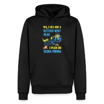 Funny Diving Scuba Dive Plan de retraite plongeurs - Sweat à capuche Premium bio Homme - noir - Devant - Nico (187cm)