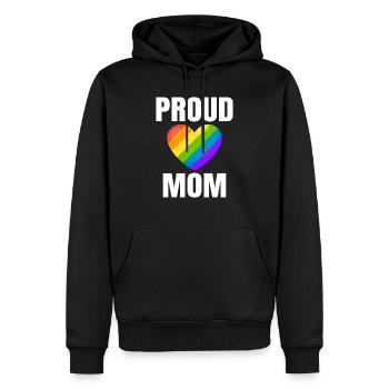 Stolze Mutter Regenbogen Herz Stolz - Männer Premium Bio Hoodie - Schwarz - Vorne - Nico (187cm)