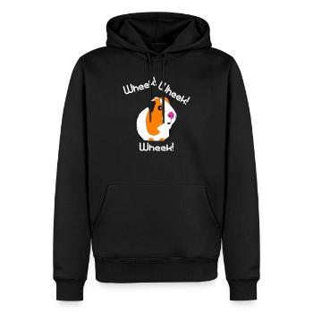 Funny Guinea Pig - Men’s Premium Organic Hoodie - black - Front - Nico (187cm)