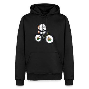 Sushi Bike Biker Sport Fahrrad Radsport rennrad - Männer Premium Bio Hoodie - Schwarz - Vorne - Nico (187cm)