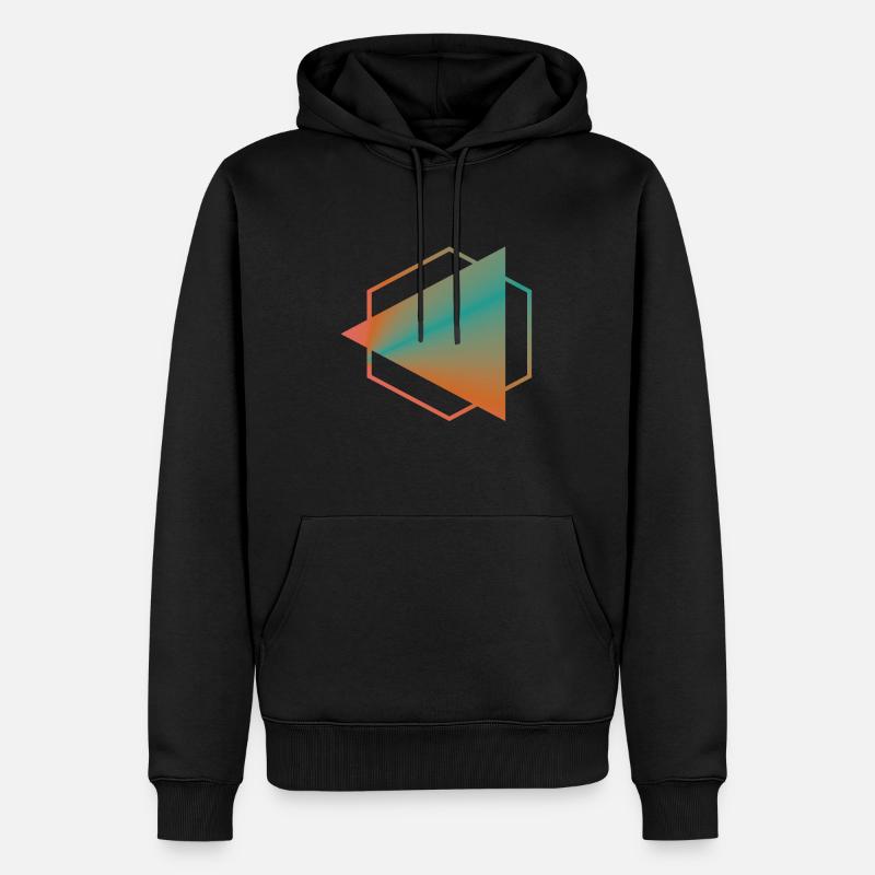 hexagone ver 4 - Sweat à capuche Premium bio Homme - noir