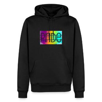 Gay Pride - Sweat à capuche Premium bio Homme - noir - Devant - Nico (187cm)