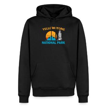 Yellowstone Nationalpark - Männer Premium Bio Hoodie - Schwarz - Vorne - Nico (187cm)