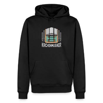 Cooles Kirchenmusiker Chor T-Shirt Spruch Design - Männer Premium Bio Hoodie - Schwarz - Vorne - Nico (187cm)