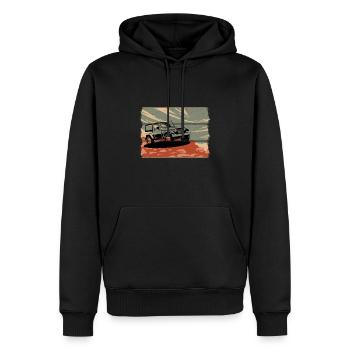 Lada Niva Off Road -Klassisch Russen Auto Geschenk - Männer Premium Bio Hoodie - Schwarz - Vorne - Nico (187cm)