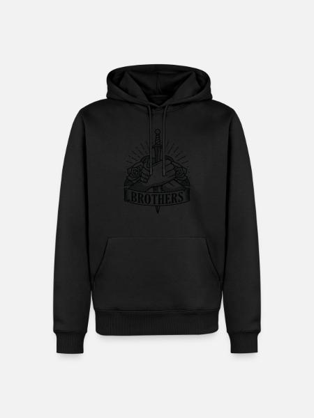 Brothers brothers cohesion brother siblings - Men’s Premium Organic Hoodie - black