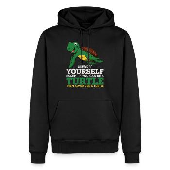 Lustige Schildkröte ist immer Sie selbst Kindergeschenk - Männer Premium Bio Hoodie - Schwarz - Vorne - Nico (187cm)