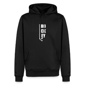 Hockey sur glace hockey - Sweat à capuche Premium bio Homme - noir - Devant - Nico (187cm)