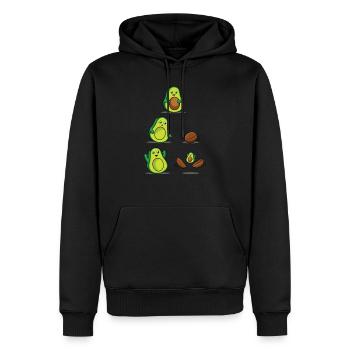 Avocado Mom für Schwangerschaft Mamacado Lovers - Männer Premium Bio Hoodie - Schwarz - Vorne - Nico (187cm)