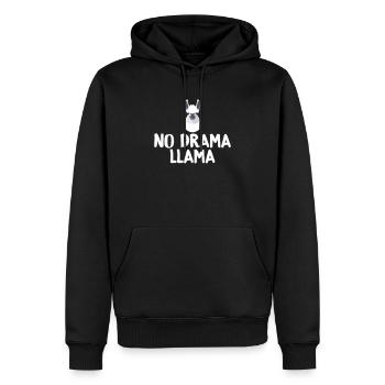Pas de drame Llama Positive Vibes - Sweat à capuche Premium bio Homme - noir - Devant - Nico (187cm)