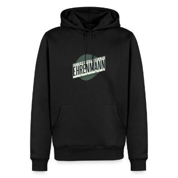 Ehrenmann - Männer Premium Bio Hoodie - Schwarz - Vorne - Nico (187cm)