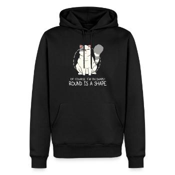 Chatte grasse forme moelleuse moelleuse - Sweat à capuche Premium bio Homme - noir - Devant - Nico (187cm)