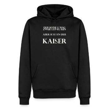 Kaiser - Männer Premium Bio Hoodie - Schwarz - Vorne - Nico (187cm)