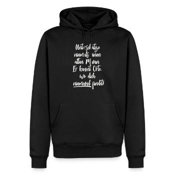 Alter Mann - Männer Premium Bio Hoodie - Schwarz - Vorne - Nico (187cm)