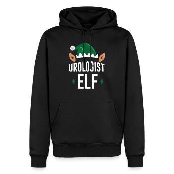 Urologist Elf - Men’s Premium Organic Hoodie - black - Front - Nico (187cm)