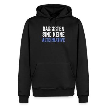 Rassismus Alternative TV Wahlen Politik Spruch - Männer Premium Bio Hoodie - Schwarz - Vorne - Nico (187cm)
