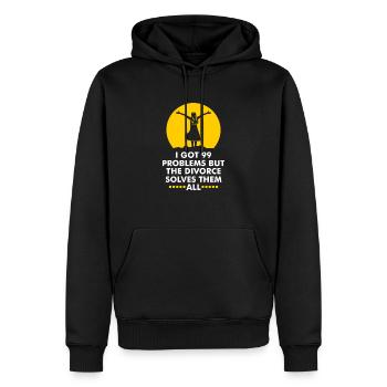 Divorce Scheidung Trennung Wieder Single - Männer Premium Bio Hoodie - Schwarz - Vorne - Nico (187cm)