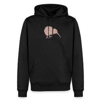 Kiwi Vogel - Männer Premium Bio Hoodie - Schwarz - Vorne - Nico (187cm)