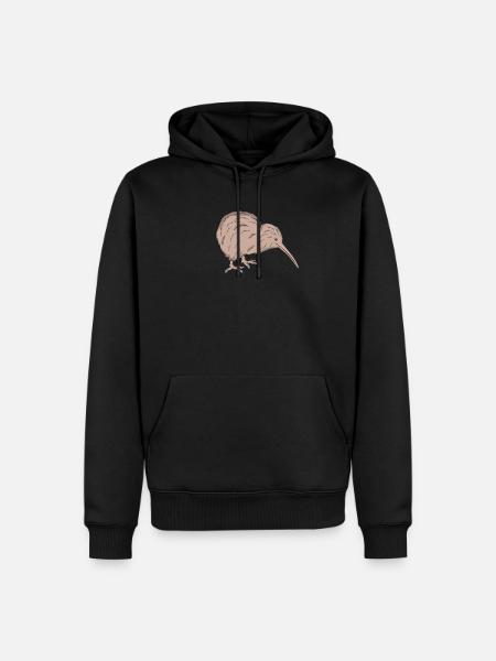 Kiwi Vogel - Männer Premium Bio Hoodie - Schwarz