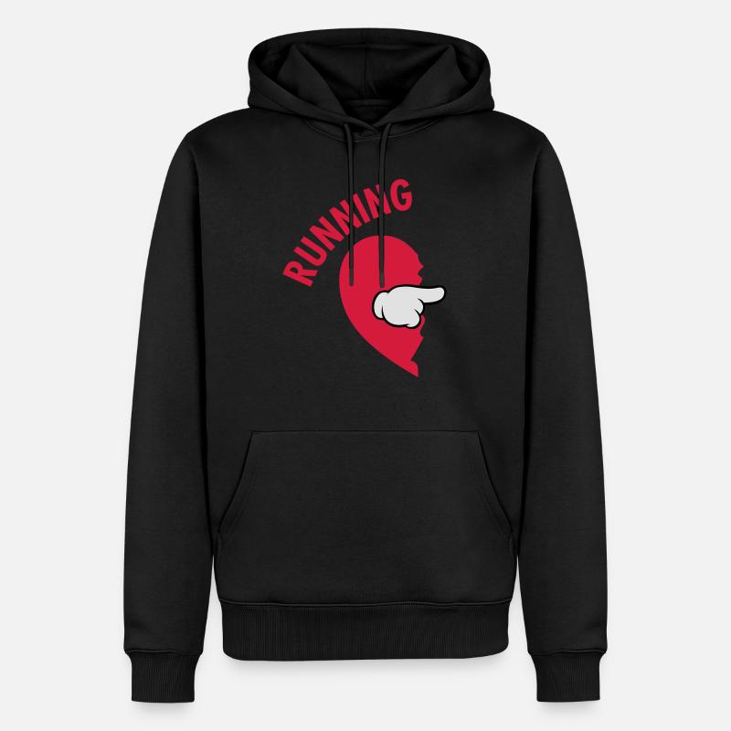 Running Partner (Part 1) - Männer Premium Bio Hoodie - Schwarz