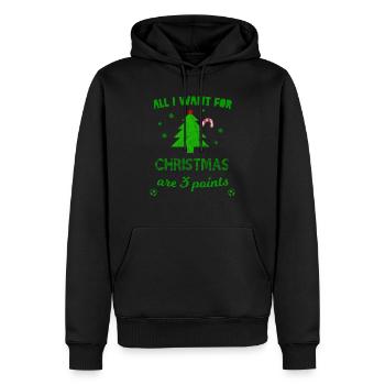 Weihnachten Fußball 3 Punkte Geschenk lustig - Männer Premium Bio Hoodie - Schwarz - Vorne - Nico (187cm)