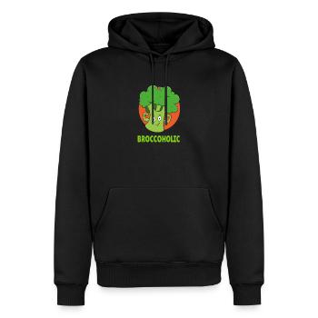 Broccoli Broccoholic Keto Fitness Végétarien - Sweat à capuche Premium bio Homme - noir - Devant - Nico (187cm)