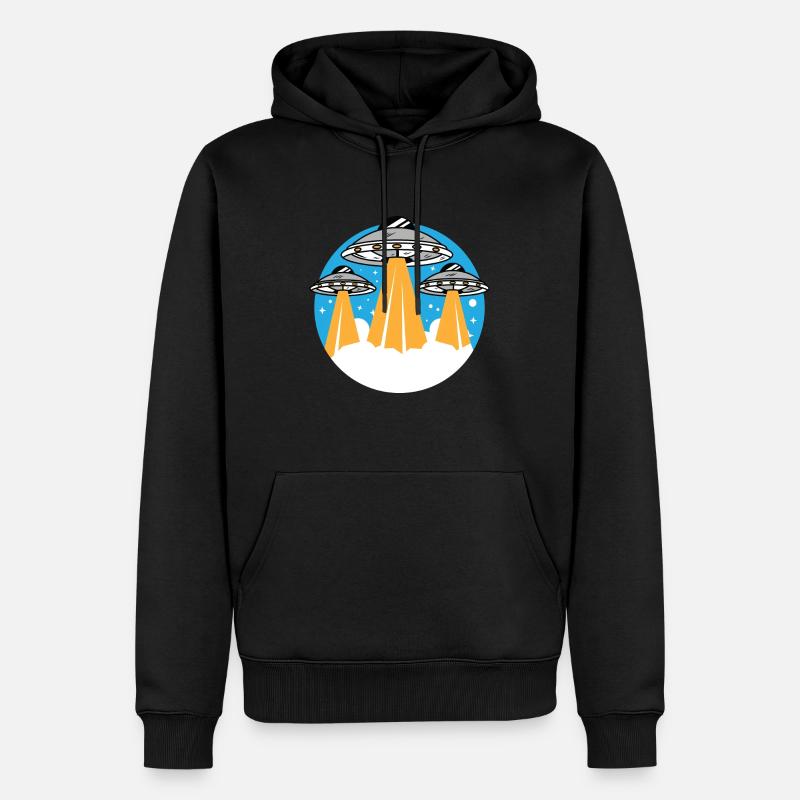 OVNI - Sweat à capuche Premium bio Homme - noir