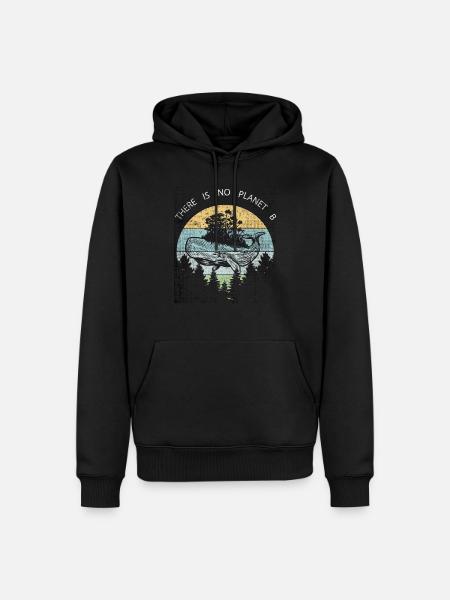 There is No Planet B product für unsere Erde - Männer Premium Bio Hoodie - Schwarz