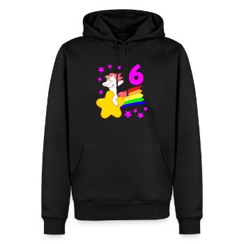 6. Geburtstag Mädchen 6 Sechster Bday Dabbendes Ei - Männer Premium Bio Hoodie - Schwarz - Vorne - Nico (187cm)
