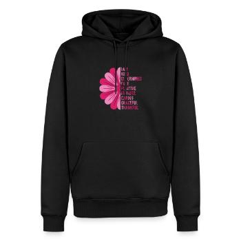 Positiv Motivation Spruch Sonnenblume Hoffnung - Männer Premium Bio Hoodie - Schwarz - Vorne - Nico (187cm)
