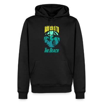 Addicted To The Beach - Men’s Premium Organic Hoodie - black - Front - Nico (187cm)