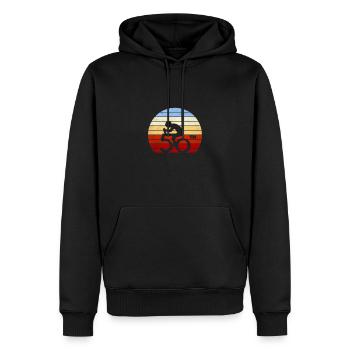 Cyclist Gift 50th Birthday Fiftieth - Men’s Premium Organic Hoodie - black - Front - Nico (187cm)