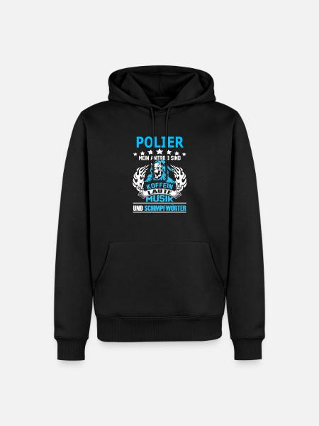 polier - Männer Premium Bio Hoodie - Schwarz