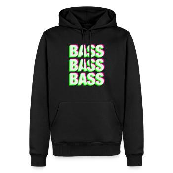 Basse Gabber Frenchcore techno - Sweat à capuche Premium bio Homme - noir - Devant - Nico (187cm)
