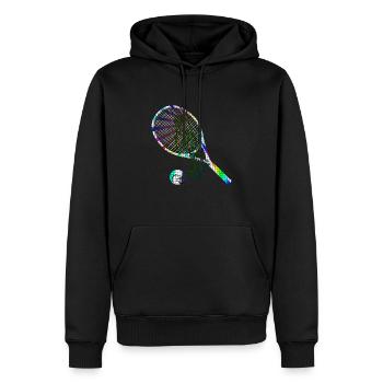 Tennisspieler - Männer Premium Bio Hoodie - Schwarz - Vorne - Nico (187cm)