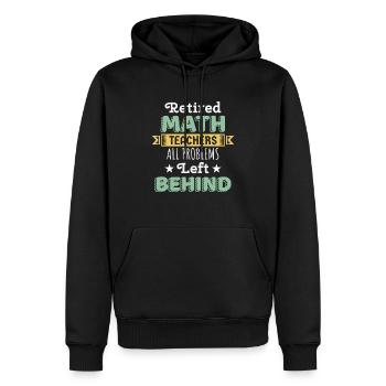 Retired Math Teacher Gift Funny Professor Math Day - Männer Premium Bio Hoodie - Schwarz - Vorne - Nico (187cm)