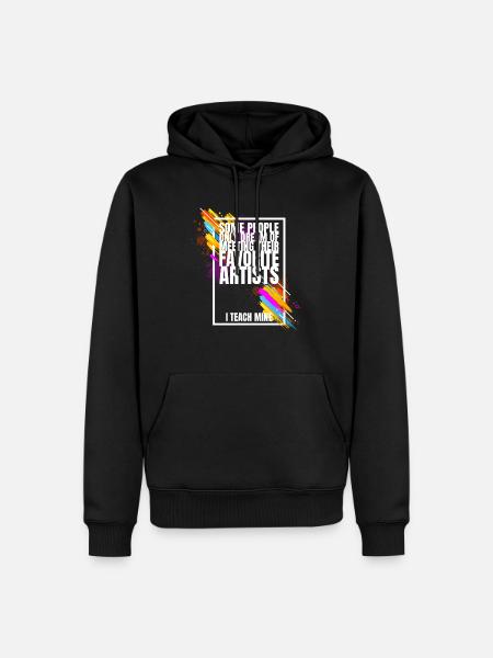 Art Teacher Gift Artist Painter Designer Sculptor - Felpa con cappuccio ecologica premium da uomo - nero