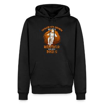MTB - Sweat à capuche Premium bio Homme - noir - Devant - Nico (187cm)