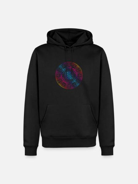 Sacred Geometry TetraFlower - Men’s Premium Organic Hoodie - black
