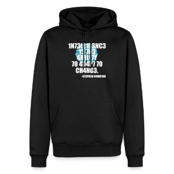 Intelligenz Stephen Hawking Zitat Motivation - Männer Premium Bio Hoodie - Schwarz - Vorne - Nico (187cm)