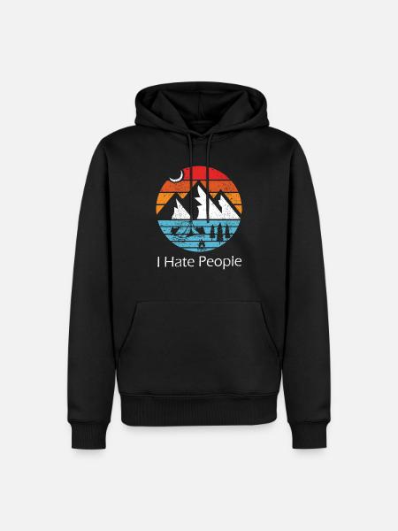 I hate people - Men’s Premium Organic Hoodie - black