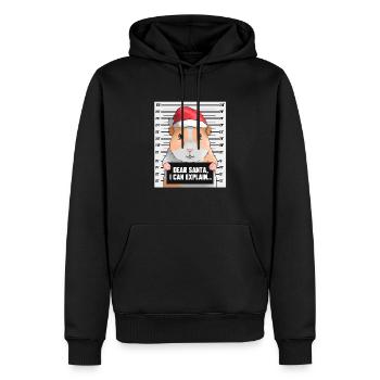 Cobaye noël Vebrecherfoto animaux de compagnie - Sweat à capuche Premium bio Homme - noir - Devant - Nico (187cm)
