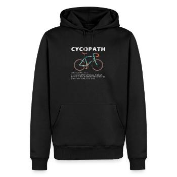 Cycopath Funny Cycling Gifts Cycling Novelty Gifts - Männer Premium Bio Hoodie - Schwarz - Vorne - Nico (187cm)