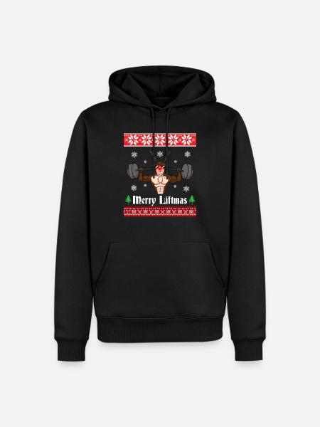 Joyeux Liftmas Rendeer - Sweat à capuche Premium bio Homme - noir