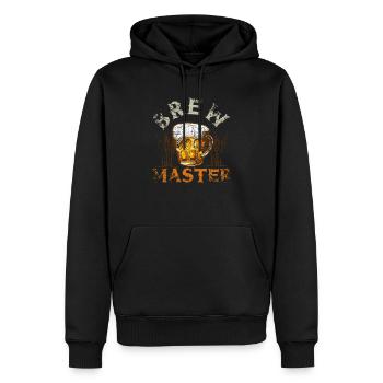 Brew Master - Sweat à capuche Premium bio Homme - noir - Devant - Nico (187cm)