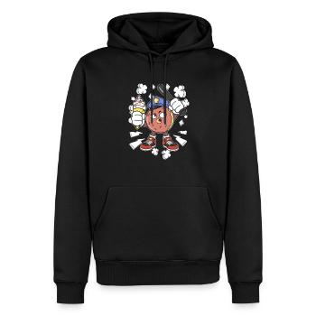 Donut Polizist Süßigkeiten Polizei Eiscreme Eis - Männer Premium Bio Hoodie - Schwarz - Vorne - Nico (187cm)