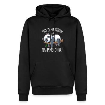 This Is My Offical Napping Shirt Sleeping Lazy - Men’s Premium Organic Hoodie - black - Front - Nico (187cm)