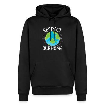 Protection du climat Fridays For Future Demo Climat - Sweat à capuche Premium bio Homme - noir - Devant - Nico (187cm)